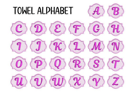 Alphabet with Knockdown Stitch Background Review
