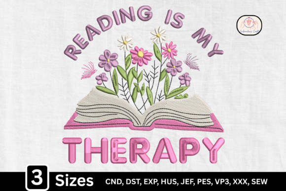 Floral Open Book: Reading Is My Therapy Review
