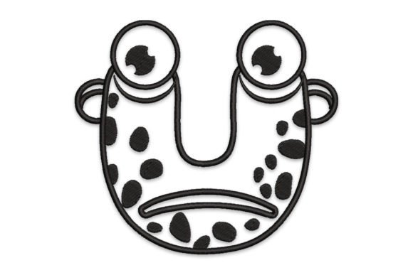 Monster Alphabet Letter U: A Playful Embroidery Design for Boutique Sweatshirts